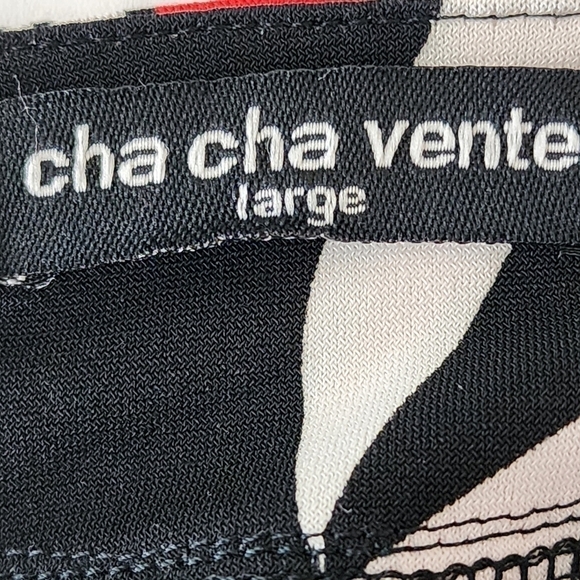 Cha Cha Vente Women’s Baby Doll Splice Neck Tunic Top Stretch Large - Picture 7 of 8